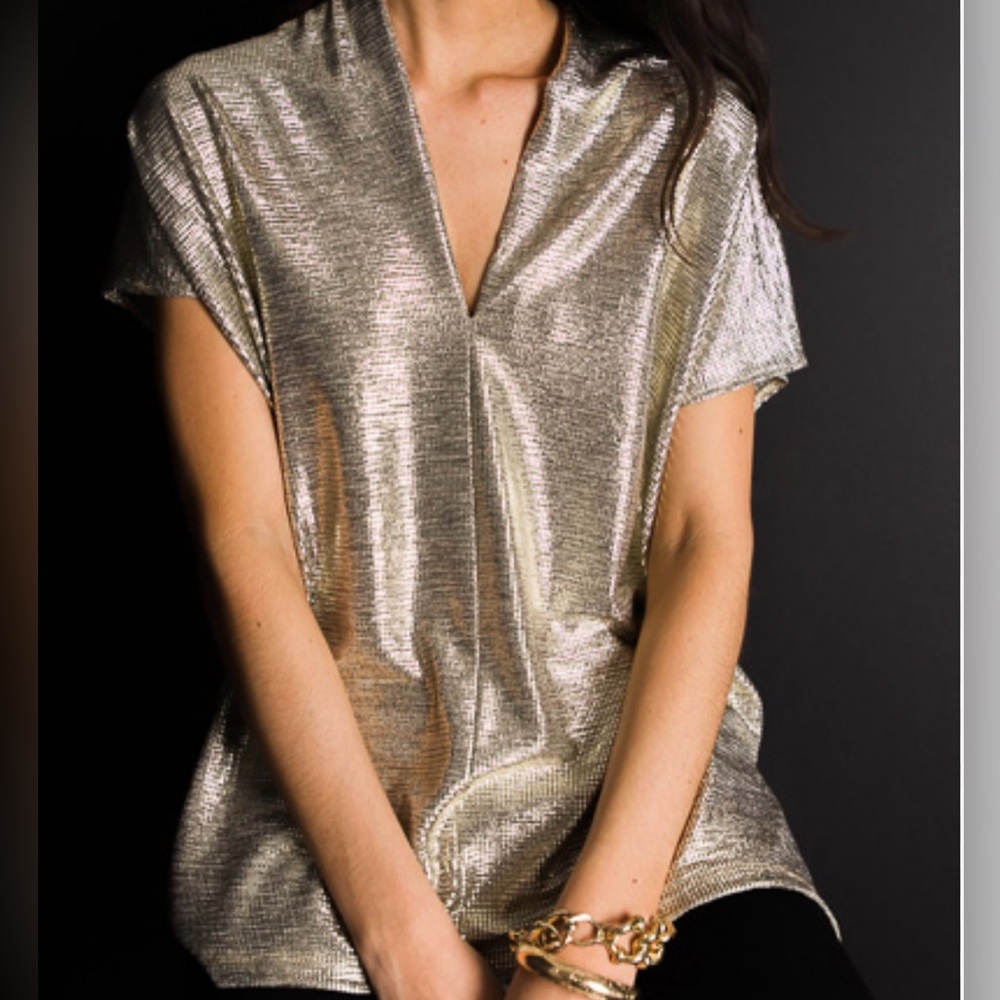 CLASSIC KARLIE TUNIC, GOLD METALLIC